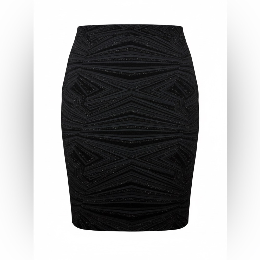 NWT Melissa Paige Black Glitter
Geometric Textured Pencil Skirt Sz L